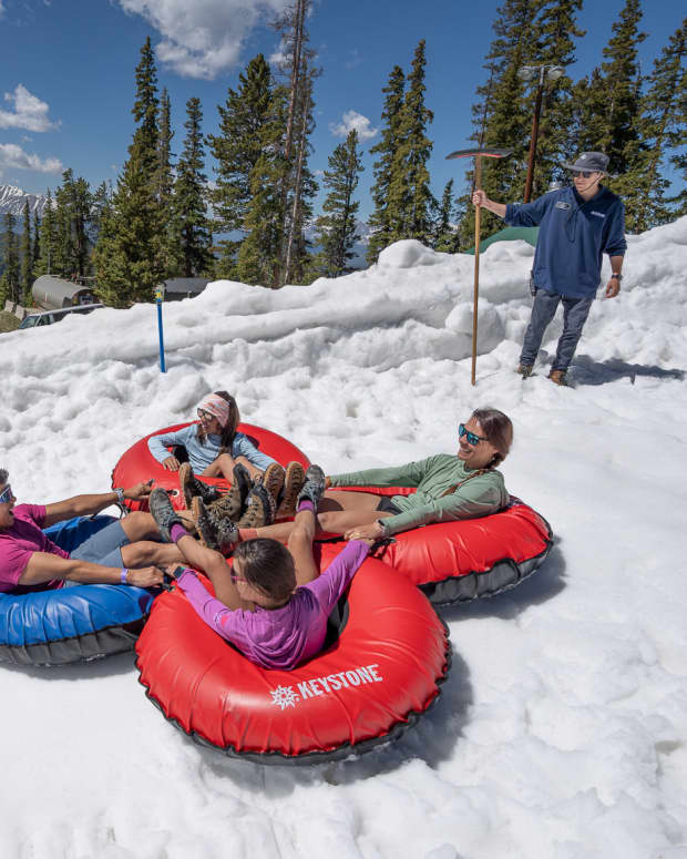 The world's largest mountaintop snow fort is back at Colorado's