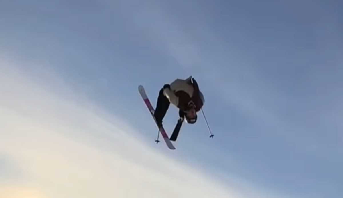 Pro Skier Caps Off The End Of The Season With Risky Double Backflip