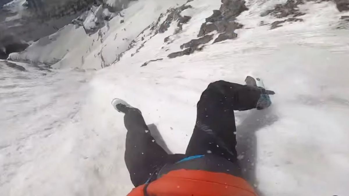 Look: Skier Screams With Terror As He Falls Down Iconic Mountain