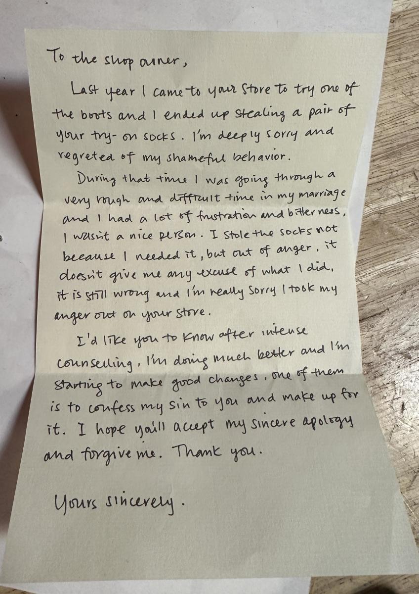 Apology Letter To Ski Shop Employee Proves There's Still Good In ...