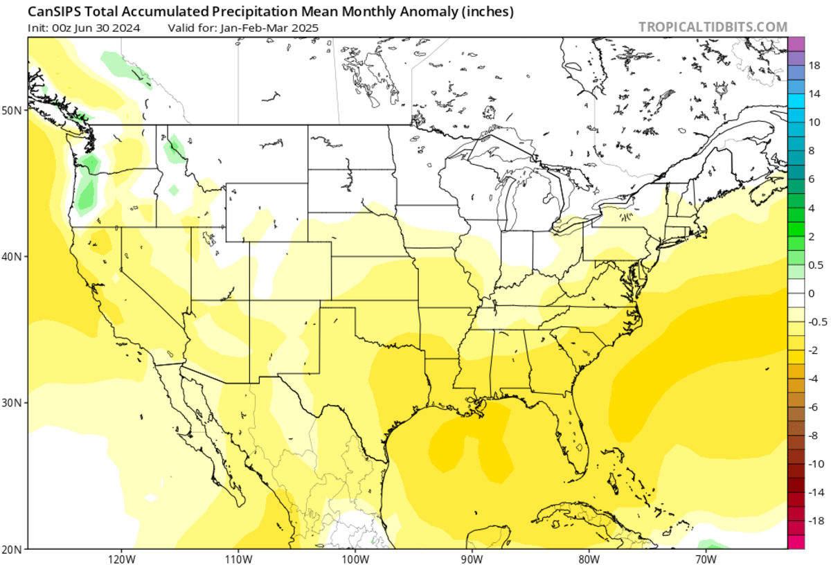 Chance for La Niña During Winter '24/'25 is Weakening