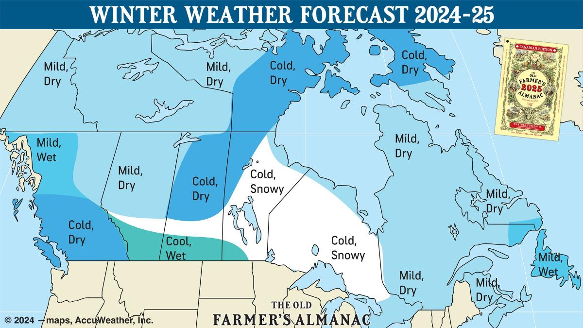 2024 Farmers Almanac Winter Forecast Canada Fancy Jaynell