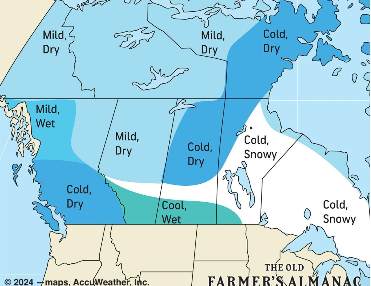 The Old Farmer's Almanac Canada Winter 20242025 Forecast