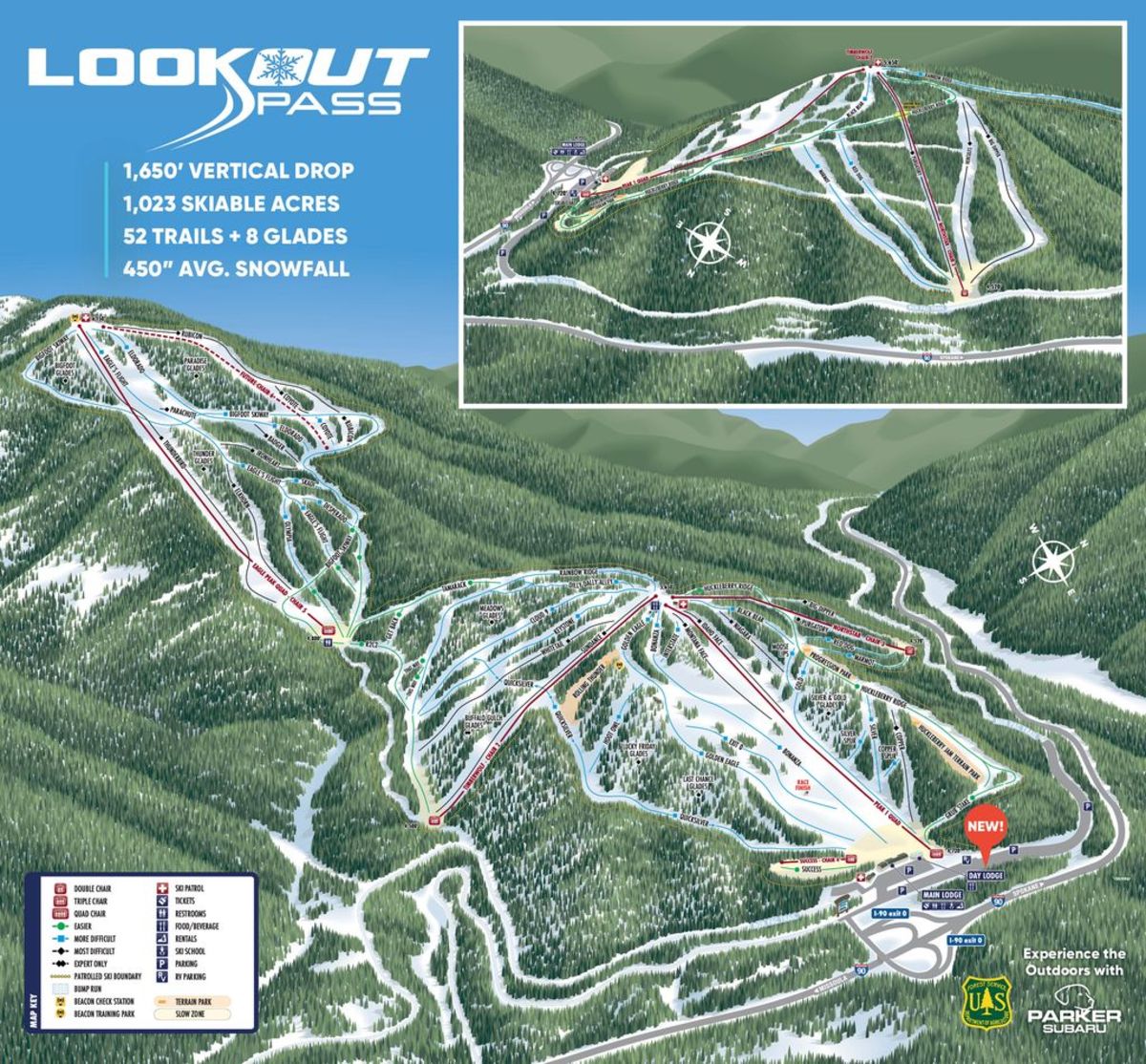 Unique Cross-Border Ski Area Reveals New Trail Map