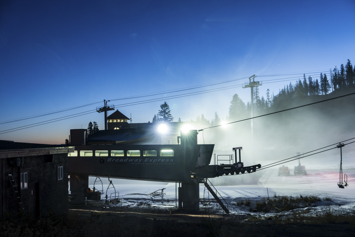 Mammoth Mountain Begins Snowmaking To Prepare For Opening Day