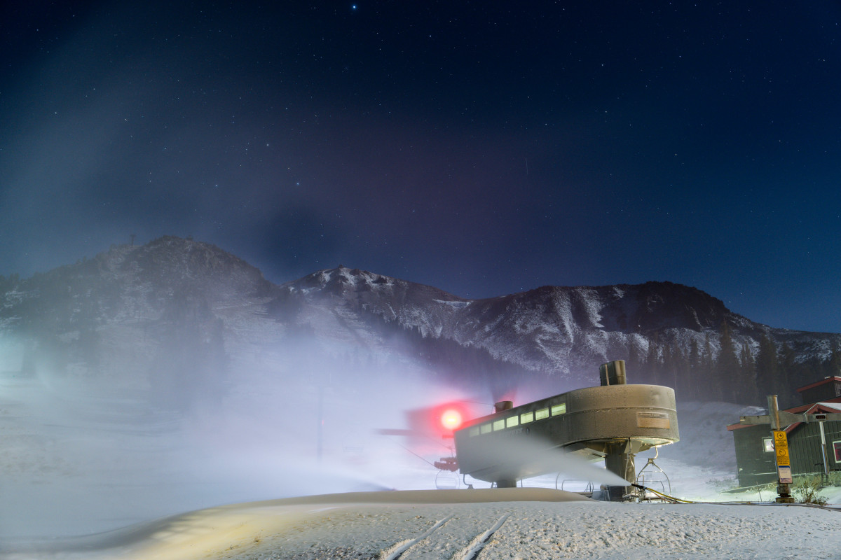 Mammoth Mountain Begins Snowmaking To Prepare For Opening Day