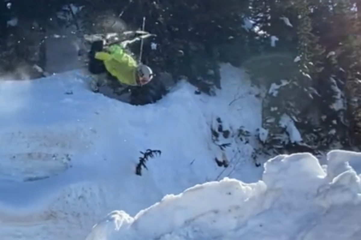 Skier Comes Up Short On World-Famous Road Gap