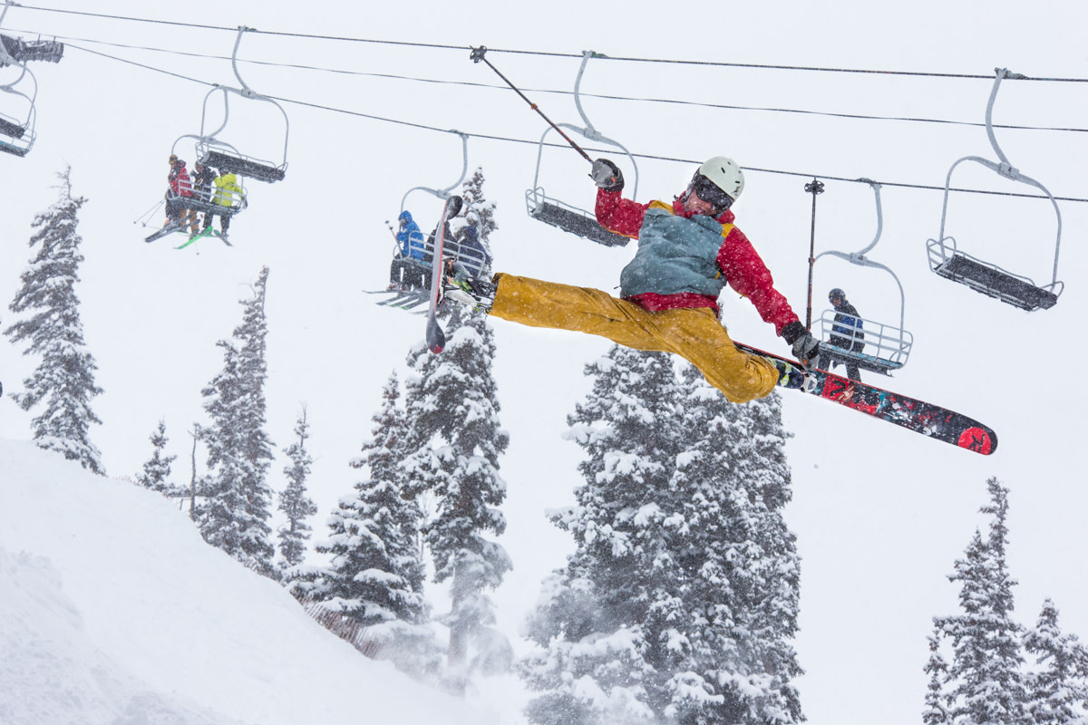 World Record Spread Eagle On Skis - Powder | Julian Carr