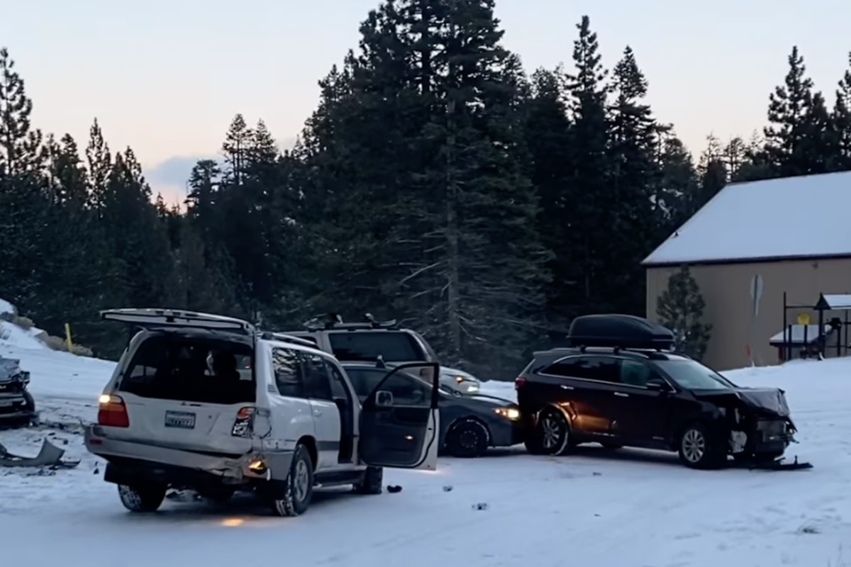 Tahoe Drivers Crash On Icy Road Following Storm: 